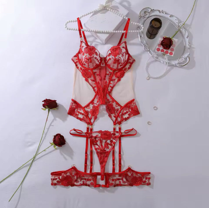 Passion Rouge Korset Set
