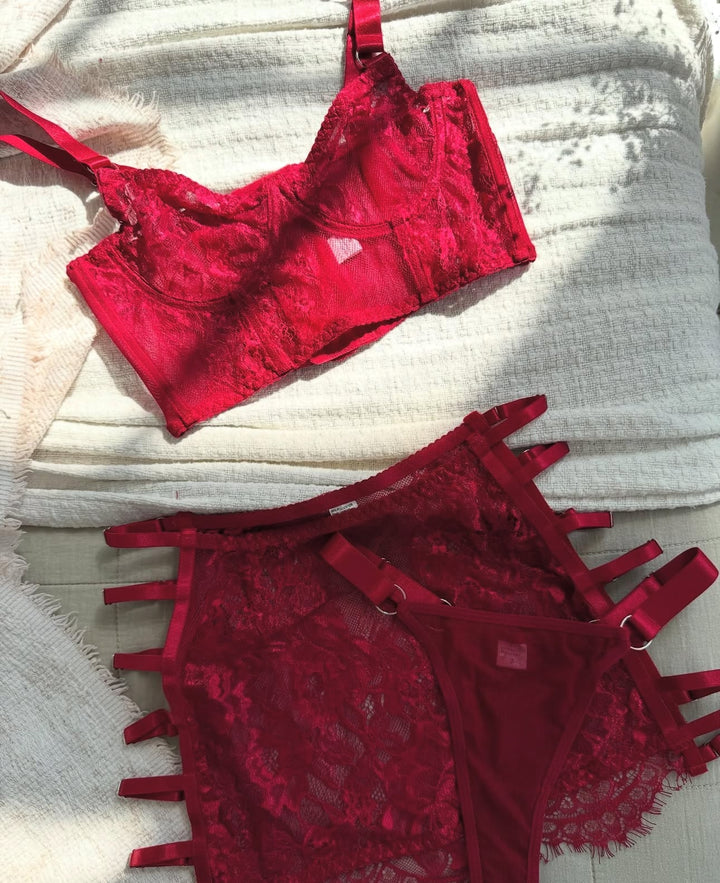 Lingerieset met brandende passie