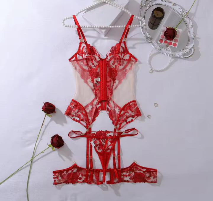 Passion Rouge Korset Set