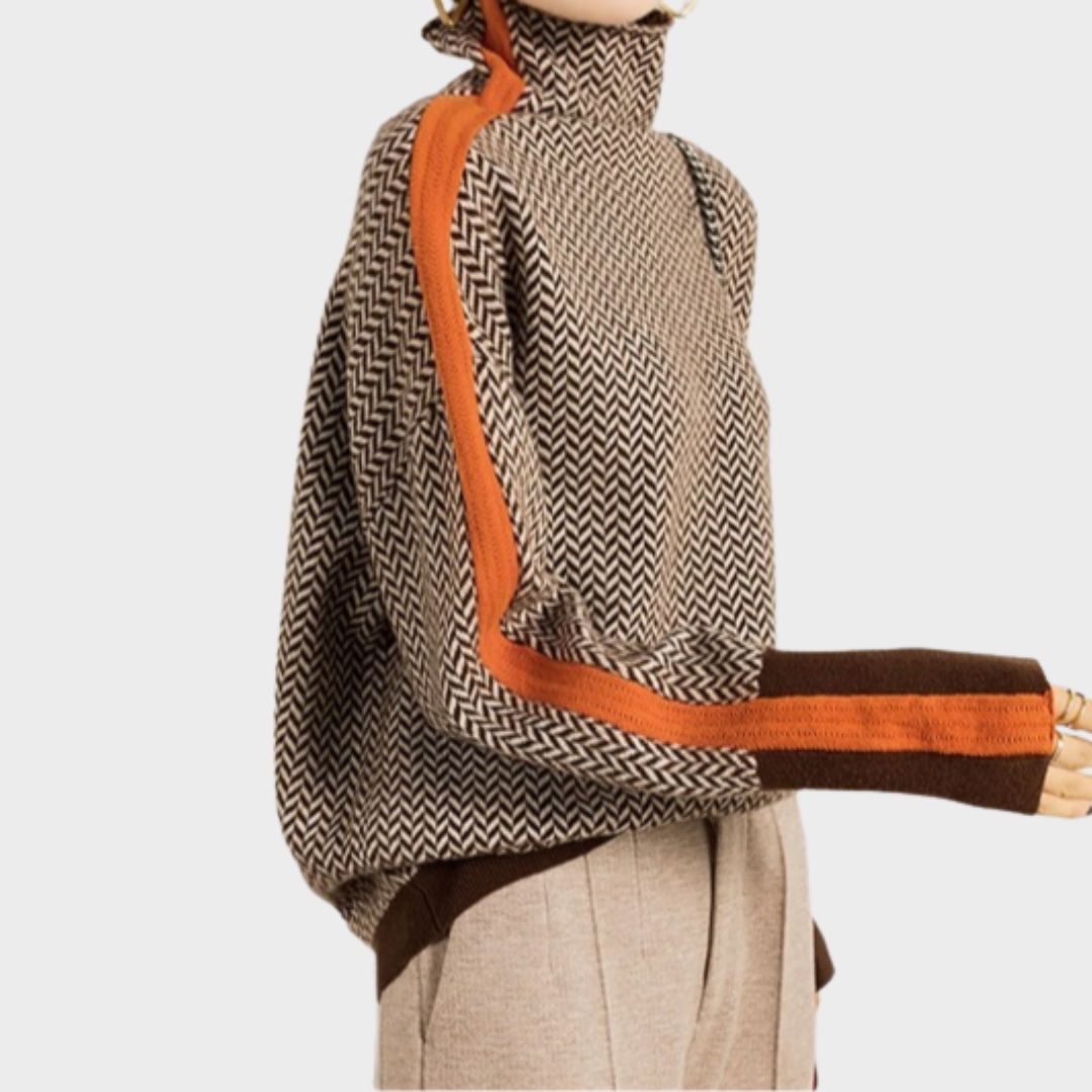 Piper™ | Herringbone Luxe Turtleneck