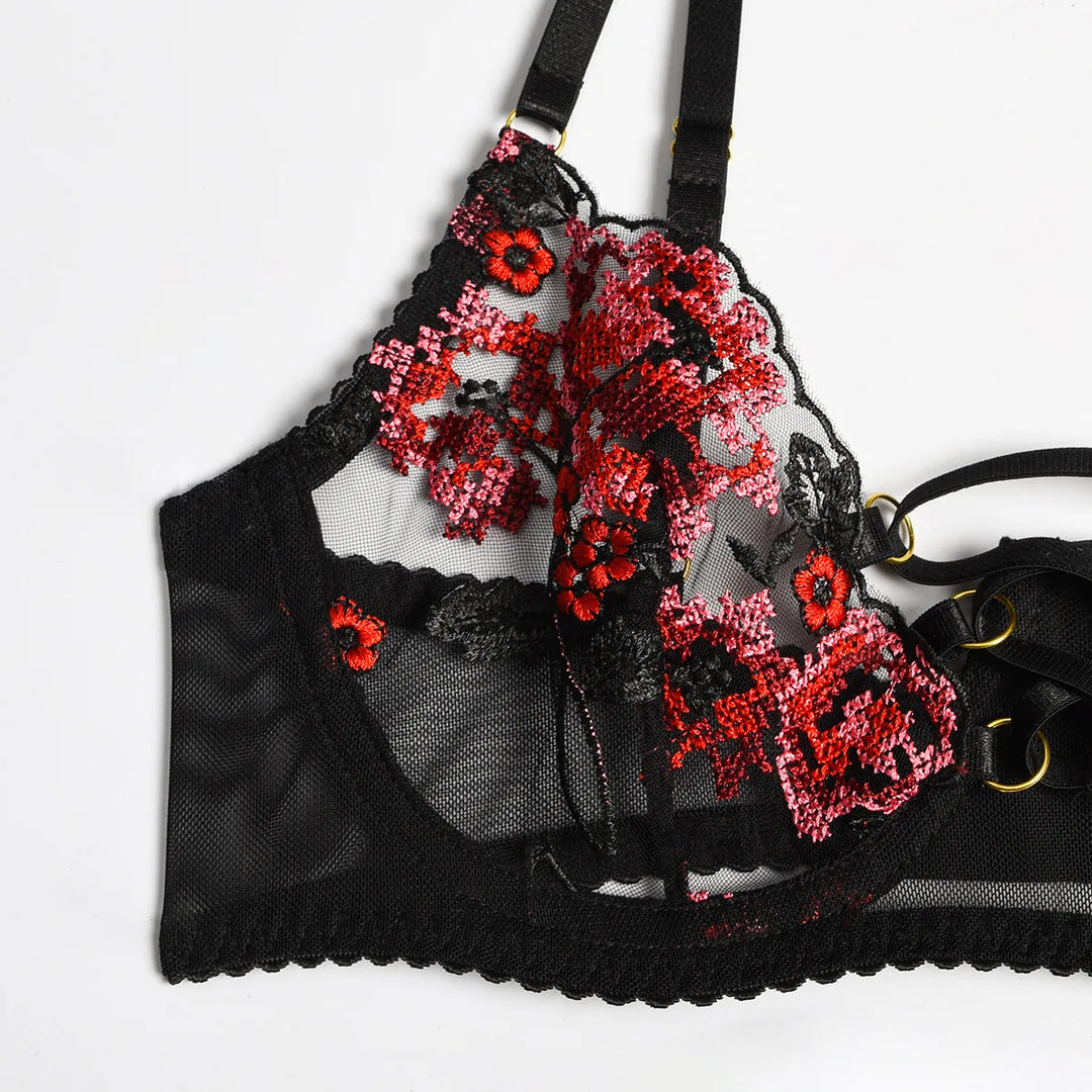 Scharlaken lingerieset
