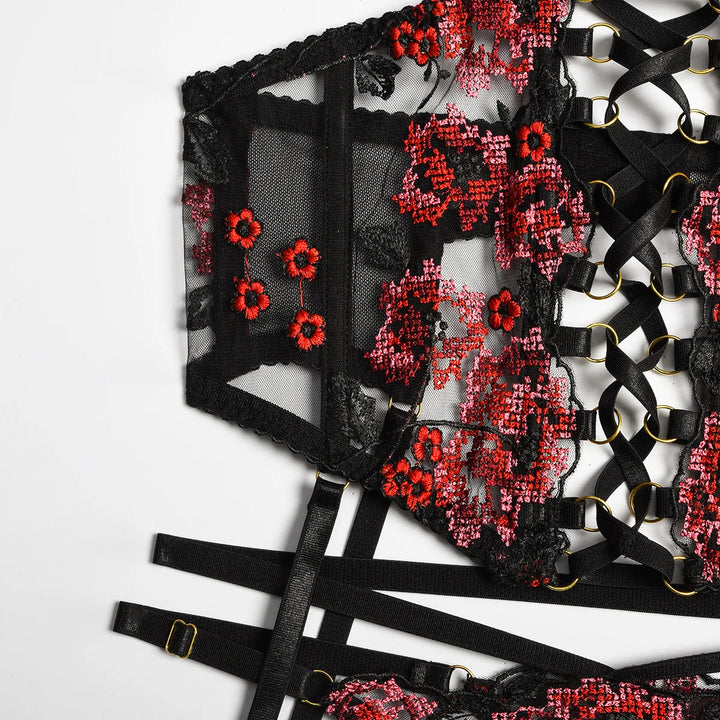 Scharlaken lingerieset