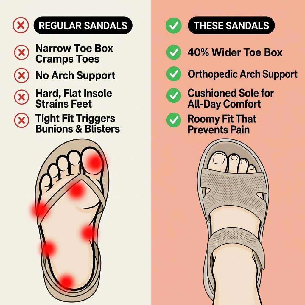 Noomsy Wide & Stretch Walking Sandals