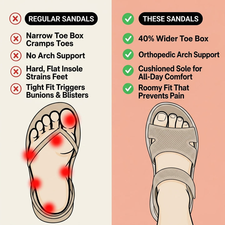Noomsy Wide & Stretch Walking Sandals